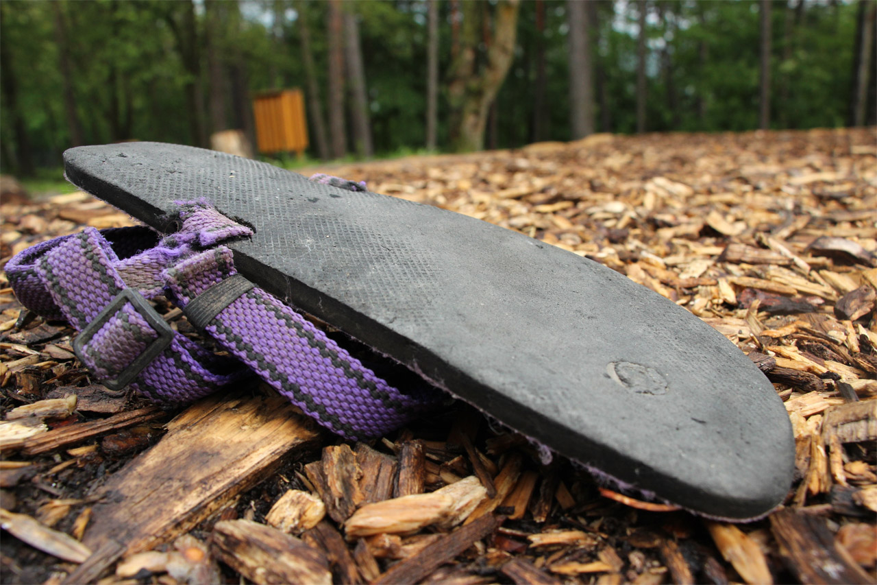 Barefoot sandále Labky - opotrebovanie podrážky po 650 km