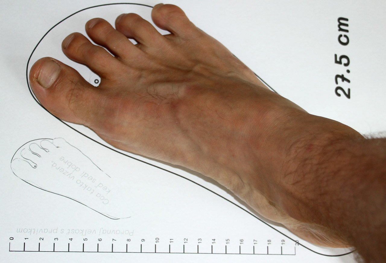 Šablóna pre barefoot sandále Labky a správna poloha nohy