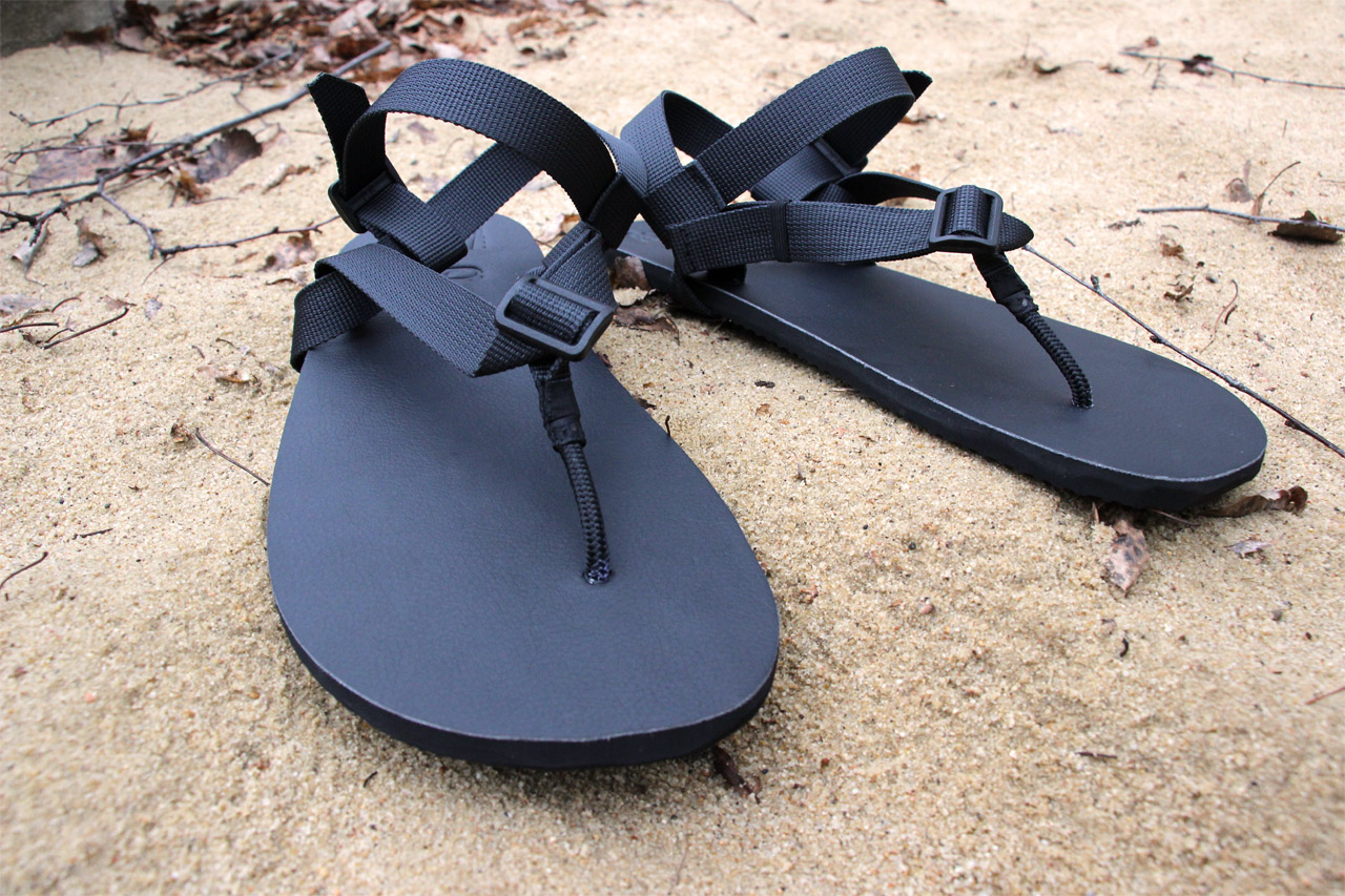 Barefoot sandále Labky, sivý popruh, čierna podrážka
