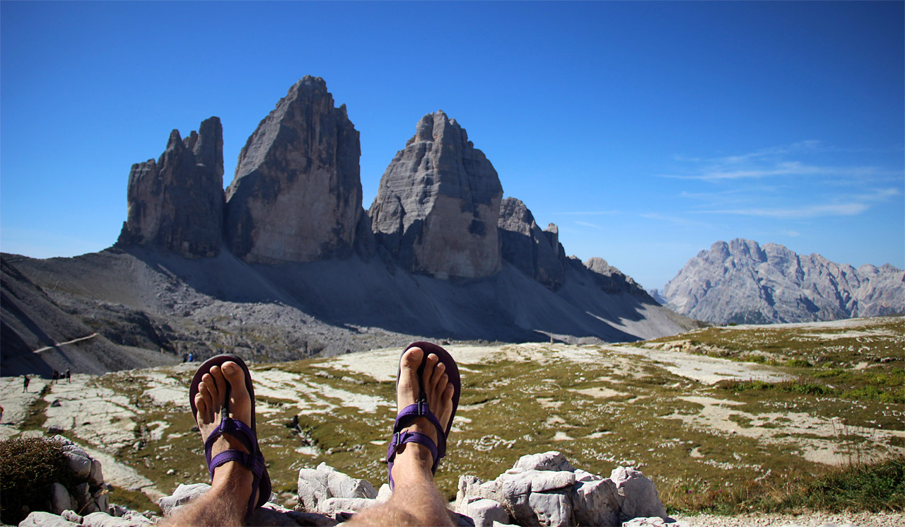homemade sandále Labky pri Tre Cime