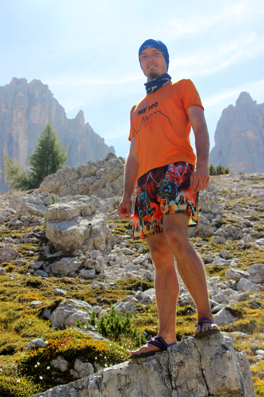 pod Tre Cime v ručne vyrobených sandáloch