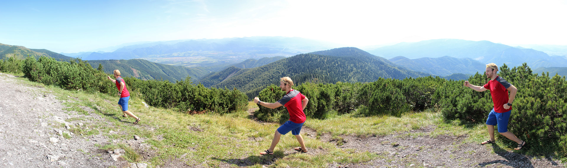 Panoráma zo Suchého v Malej Fatre, ručne vyrobené sandále Labky