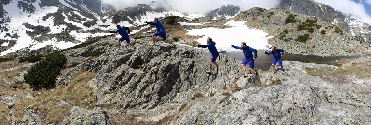 Panoráma Sesterského plesa sponad Zbojníckej chaty, Vysoké Tatry