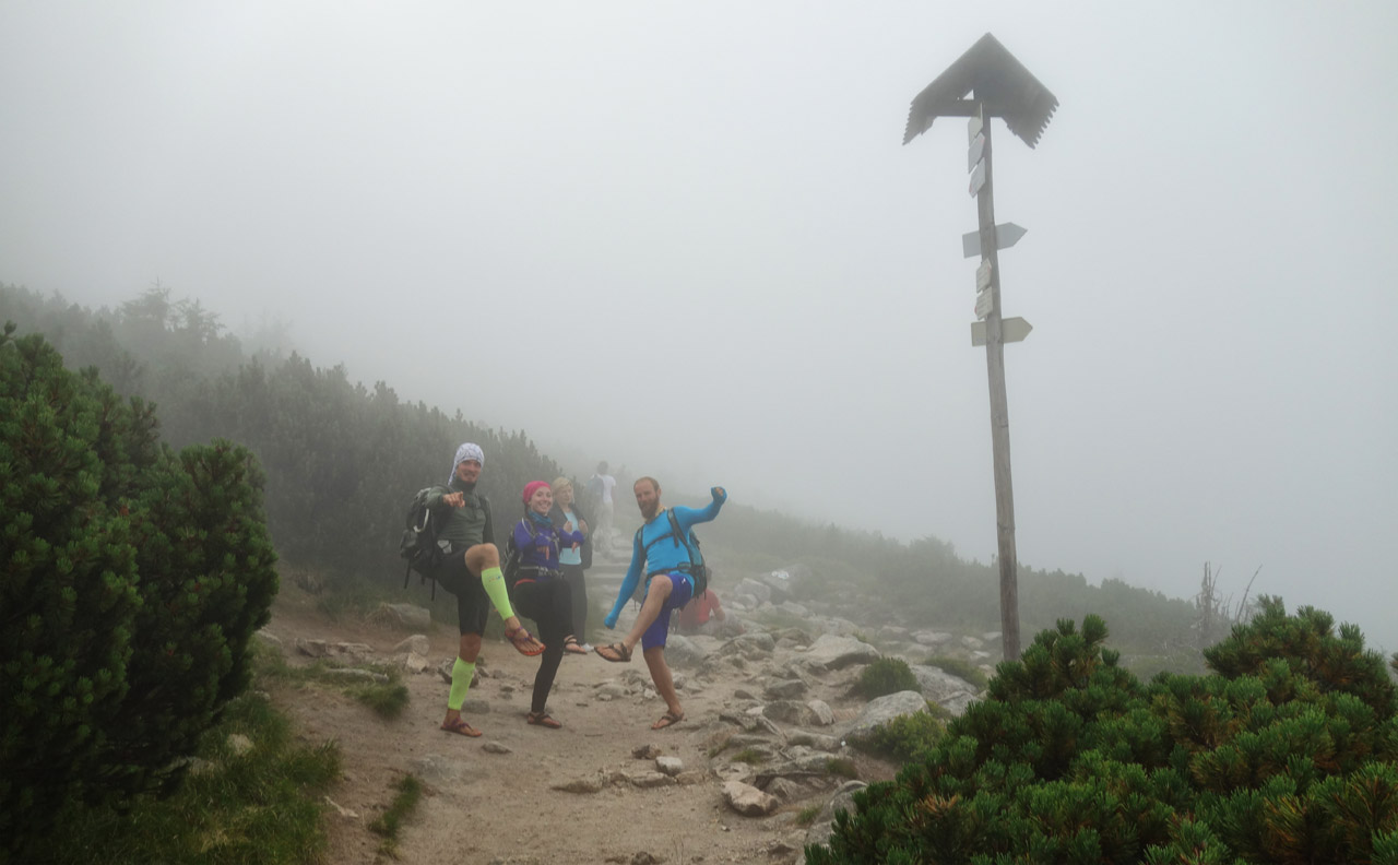 Pod Šmělcem v Krkonošiach, turistika v barefoot sandáloch Labky.